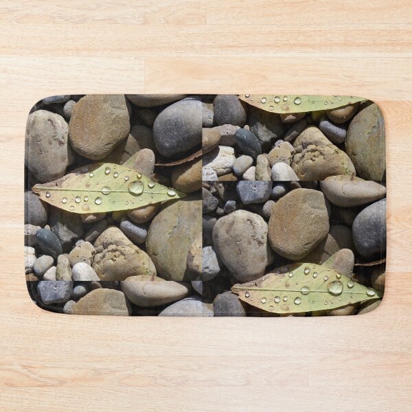 Item preview, Leaf with Water Drops Among Rocks designed and sold by coribeth.
