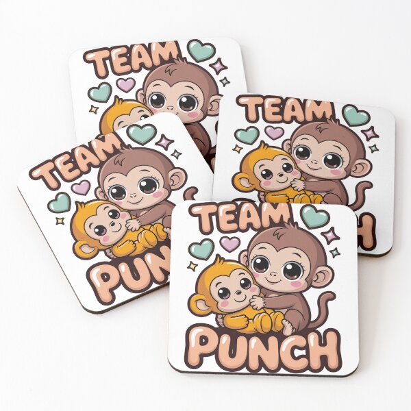Item preview, Team Punch – Kawaii Brown Girl Monkey Holding Vivid Golden Baby Tee designed and sold by DarylWelsh2024.