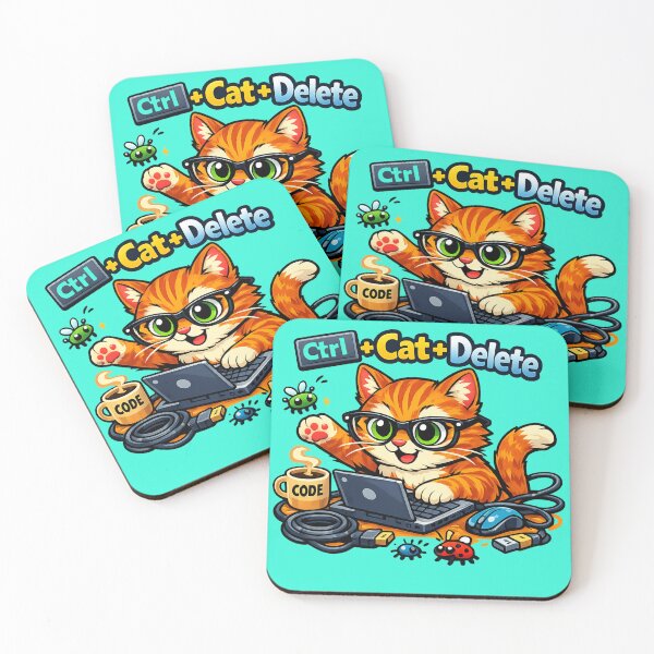 Item preview, A programmer cat hunts for bugs. designed and sold by  ZenRave Designs.