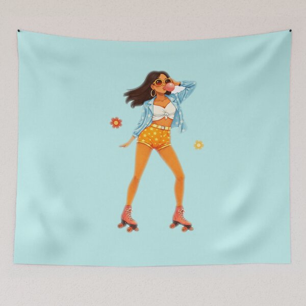 Item preview, Retro Hippie Girl | Vintage Summer Vibes Illustration designed and sold by CzipipitoStudio.
