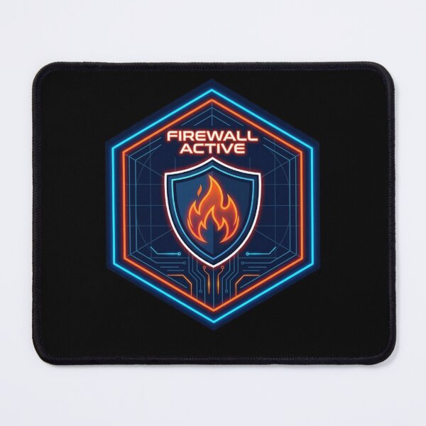 Item preview, Firewall Active  Cybersecurity Badge Shirt designed and sold by KurtByteStudio.