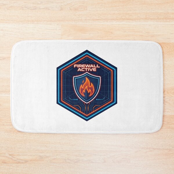 Item preview, Firewall Active  Cybersecurity Badge Shirt designed and sold by KurtByteStudio.
