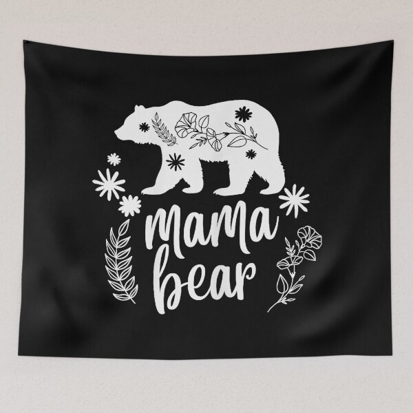 Item preview, Mama Bear Floral Silhouette Cute Nature Mom Design designed and sold by zamiokaline.