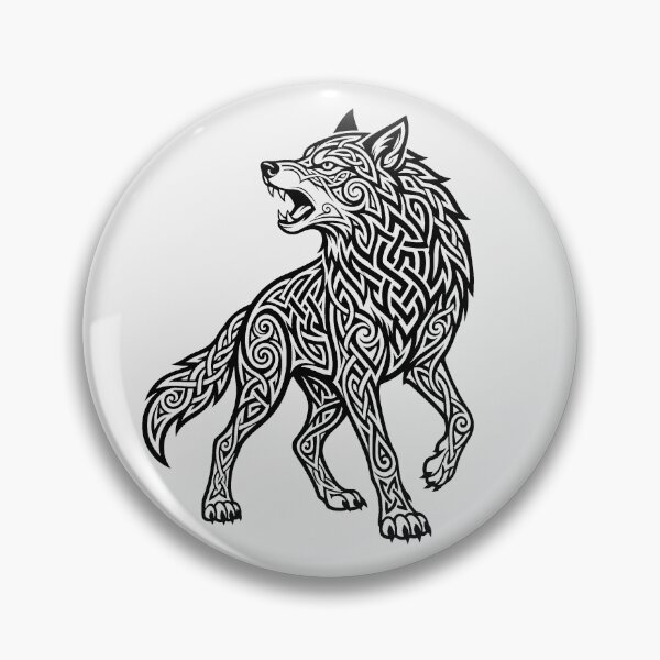 Item preview, Celtic Wolf Spirit Animal Norse Knotwork designed and sold by SolaoLab.