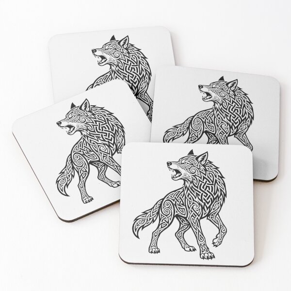 Item preview, Celtic Wolf Spirit Animal Norse Knotwork designed and sold by SolaoLab.