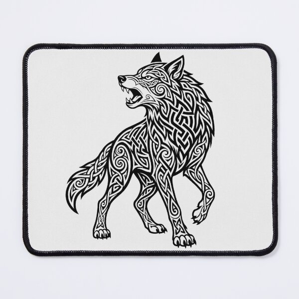 Item preview, Celtic Wolf Spirit Animal Norse Knotwork designed and sold by SolaoLab.