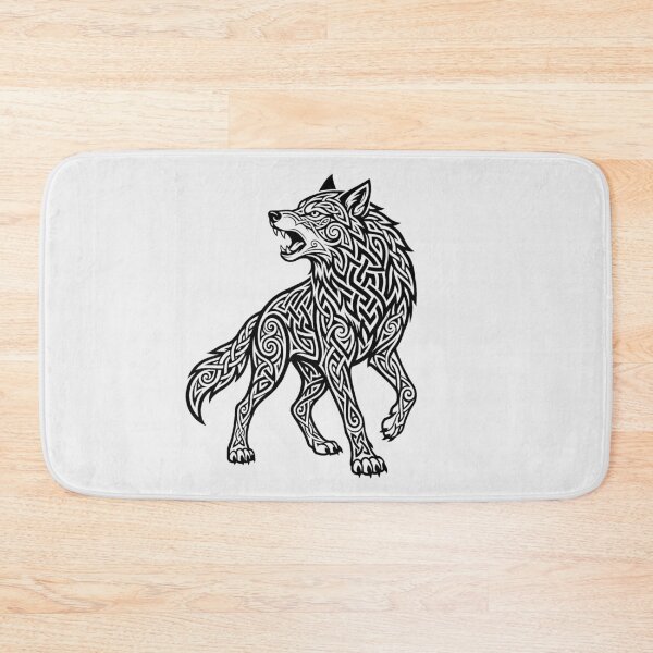 Item preview, Celtic Wolf Spirit Animal Norse Knotwork designed and sold by SolaoLab.