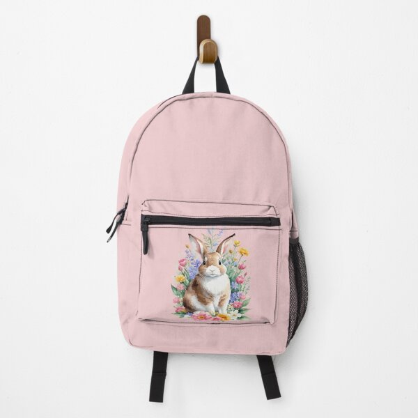 Item preview, Brown White Bunny Among Wildflowers – Watercolor Cutout designed and sold by EmeraldeaArt.