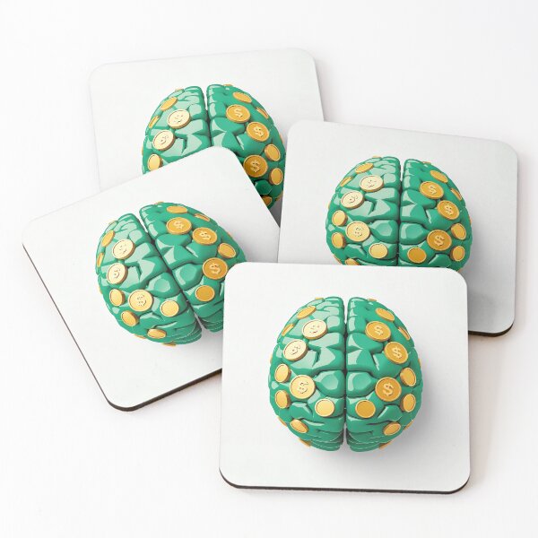 Item preview, Money Brain Minimal Finance Aesthetic Sticker designed and sold by NexoraHub.