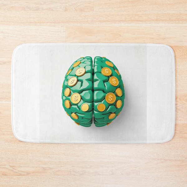 Item preview, Money Brain Minimal Finance Aesthetic Sticker designed and sold by NexoraHub.