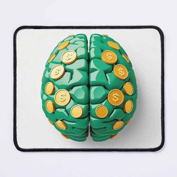 Item preview, Money Brain Minimal Finance Aesthetic Sticker designed and sold by NexoraHub.