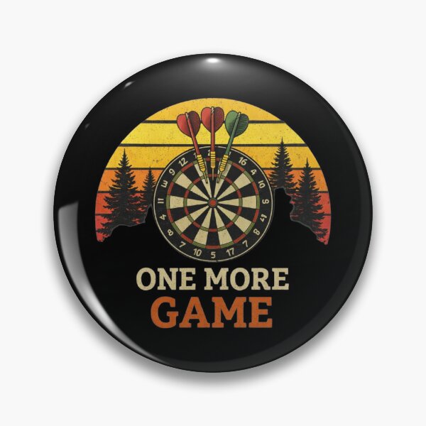 Item preview, One More Game Funny Darts Player Retro Vintage Design designed and sold by Tropivaro.