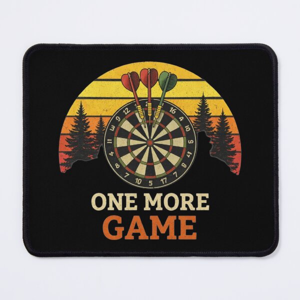 Item preview, One More Game Funny Darts Player Retro Vintage Design designed and sold by Tropivaro.