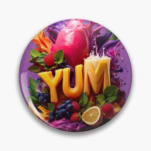 Item preview, Futuristic 3D YUM Bubble Chrome Typography Art designed and sold by icemanphotos.