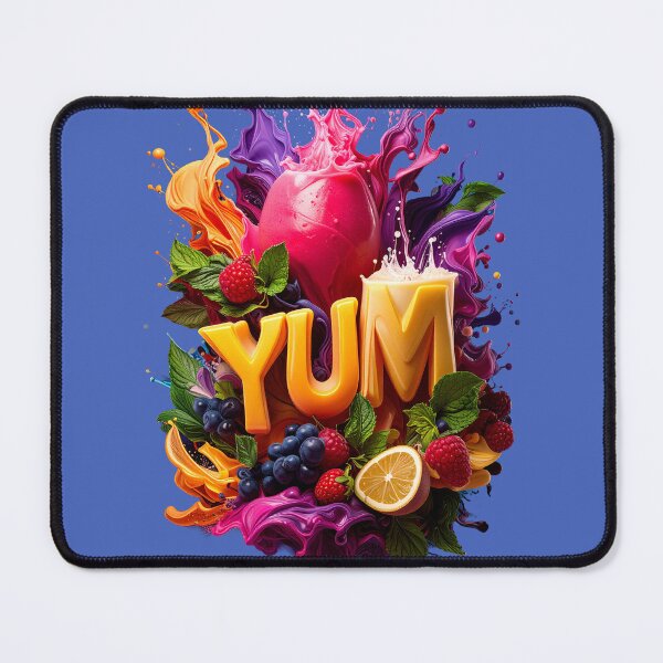 Item preview, Futuristic 3D YUM Bubble Chrome Typography Art designed and sold by icemanphotos.