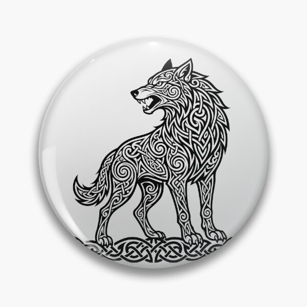 Item preview, Celtic Wolf Spirit Animal Ancient Norse Knotwork designed and sold by SolaoLab.