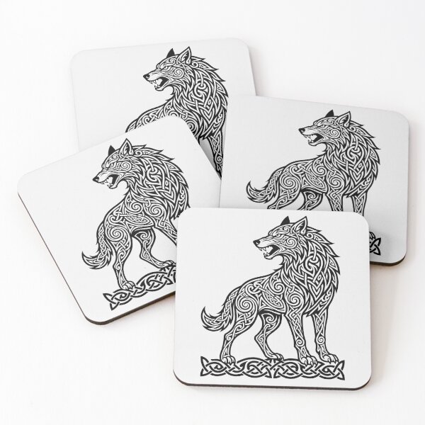 Item preview, Celtic Wolf Spirit Animal Ancient Norse Knotwork designed and sold by SolaoLab.