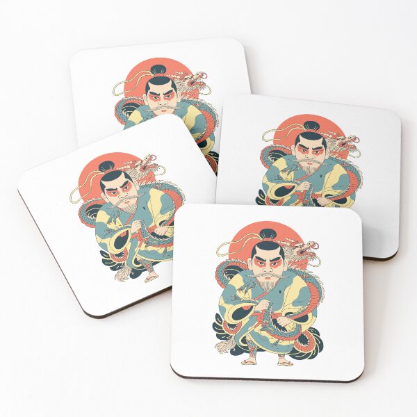 Item preview, Japanese Dragon Warrior Art – Traditional Asian Samurai Mythology Design designed and sold by PrintMastery.