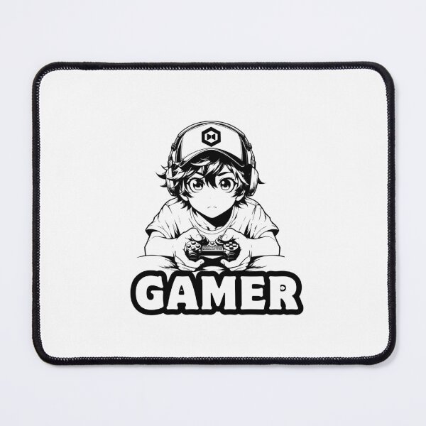 Item preview, Cute Boy Gamer - Black & White Gaming designed and sold by Rasheedaholik.