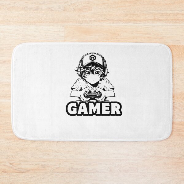 Item preview, Cute Boy Gamer - Black & White Gaming  designed and sold by Rasheedaholik.