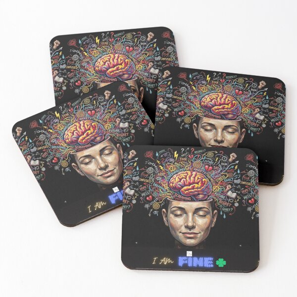 Item preview, I am Fine Chaotic Mind Mental Health Art designed and sold by JayuSoul 자유Soul.