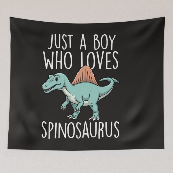 Item preview, Just a Boy Who Loves Spinosaurus Funny Dinosaur Quote designed and sold by Clairenity Studio.
