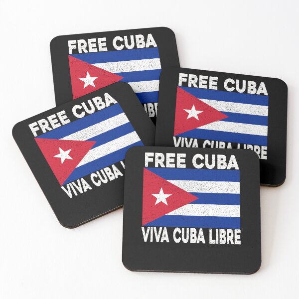 Item preview, Free Cuba Viva Cuba Libre Pro-Freedom Vintage Cuban Flag  designed and sold by ZANNIX.