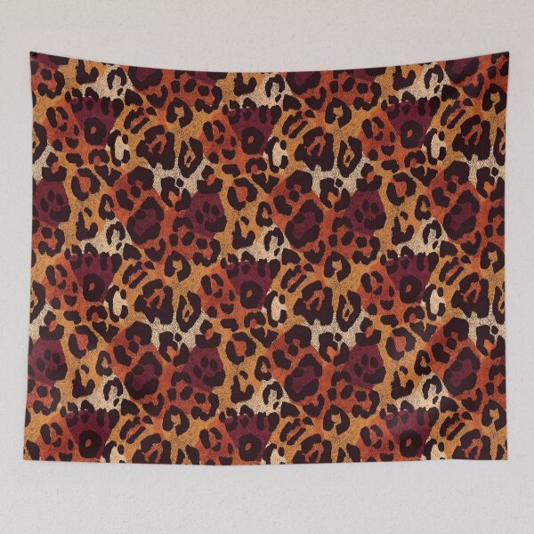 Item preview, Vibrant Leopard Textile - Wildlife Rescue  - Dad Fathers Day Gifts designed and sold by RoyalStarsPatts.
