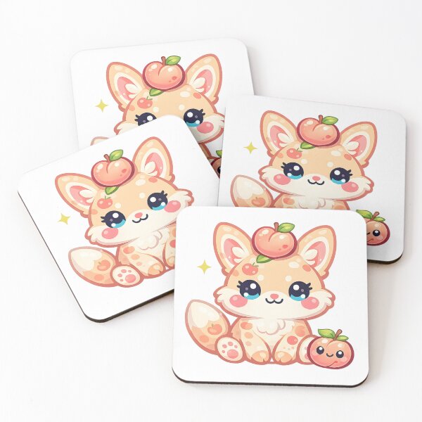 Item preview, Kawaii Peach Fennec Fox designed and sold by The sticker haven.