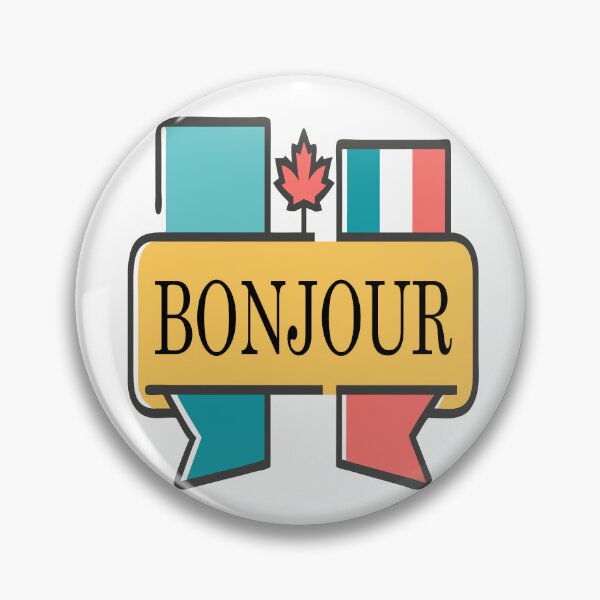 Item preview, Bonjour Canada French Typography – Bilingual Maple Leaf Canadian Design designed and sold by Globalcitytees.
