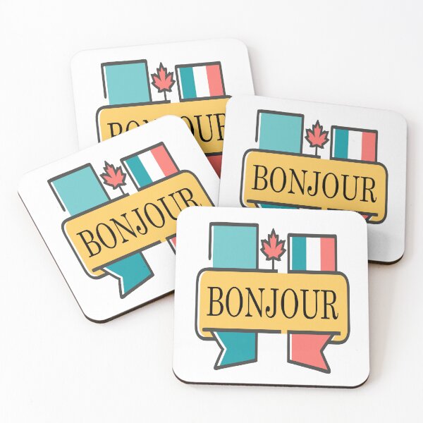 Item preview, Bonjour Canada French Typography – Bilingual Maple Leaf Canadian Design designed and sold by Globalcitytees.