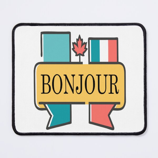 Item preview, Bonjour Canada French Typography – Bilingual Maple Leaf Canadian Design designed and sold by Globalcitytees.