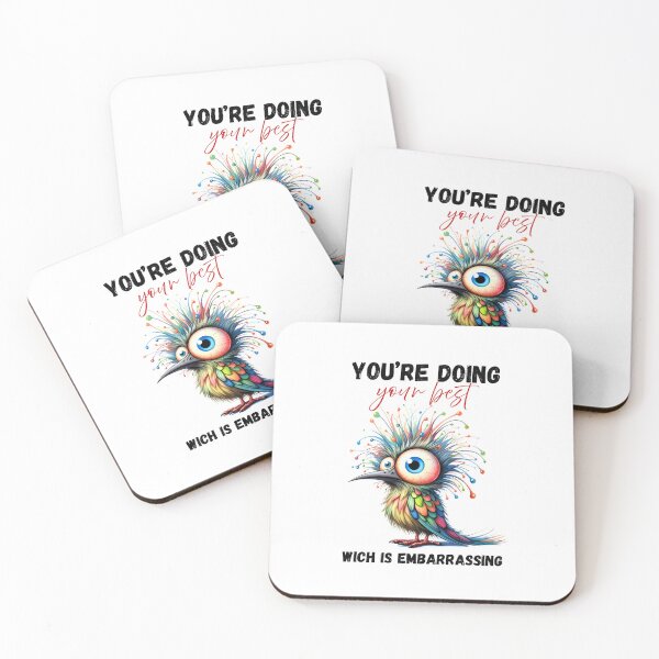 Item preview, Funny Sarcastic Bird Sticker – You're Doing Your Best Which Is Embarrassing designed and sold by KymeraStudio25.