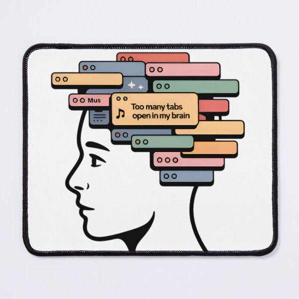 Item preview, Too many tabs open in my brain design designed and sold by AlanyaArtX.
