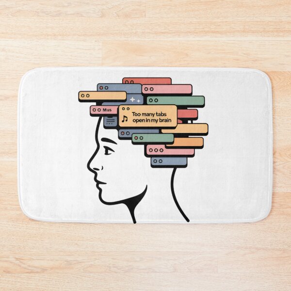 Item preview, Too many tabs open in my brain design designed and sold by AlanyaArtX.