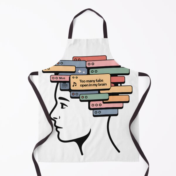 Item preview, Too many tabs open in my brain design designed and sold by AlanyaArtX.