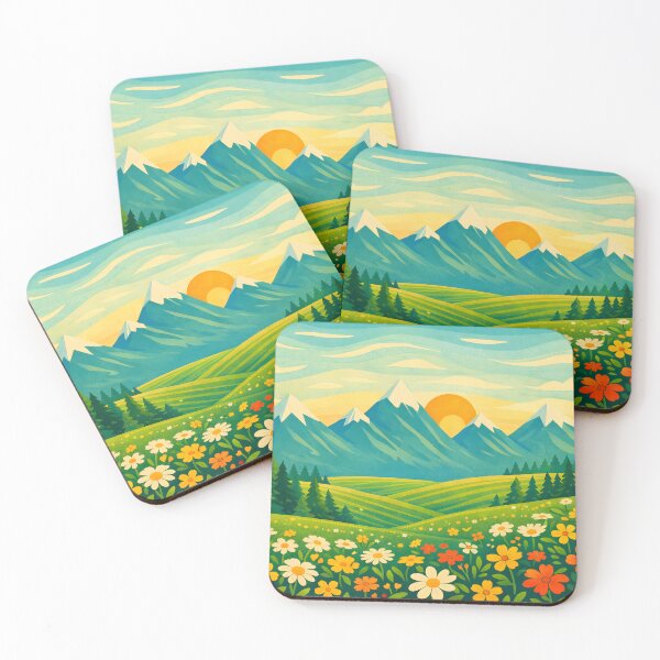 Item preview, Golden Sunrise Over Alpine Meadows designed and sold by blankTeeShirt.