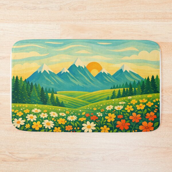 Item preview, Golden Sunrise Over Alpine Meadows designed and sold by blankTeeShirt.