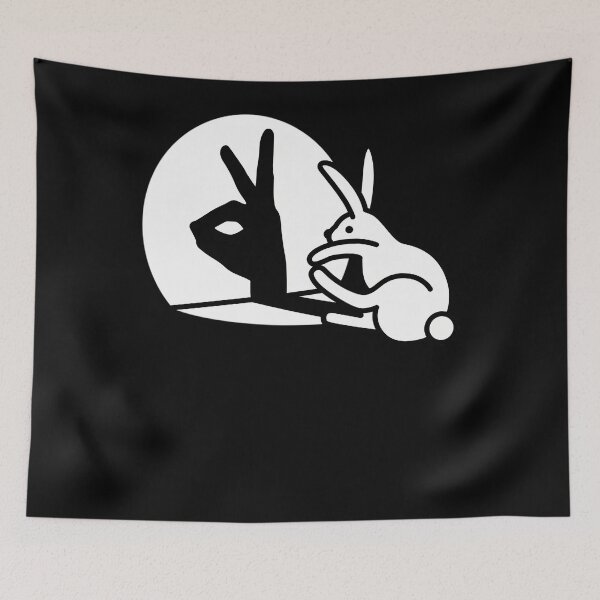 Item preview, Rabbit Hand Shadow Puppets Humor Pop Art designed and sold by SOUKIIBE.