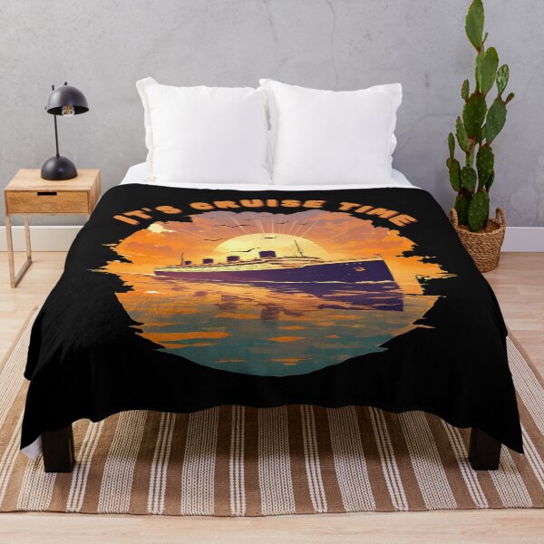 Item preview, Vintage Sunset Cruise Ship – Retro Ocean Travel Aesthetic Tee for Cruise Lovers designed and sold by Ladys-Gents.