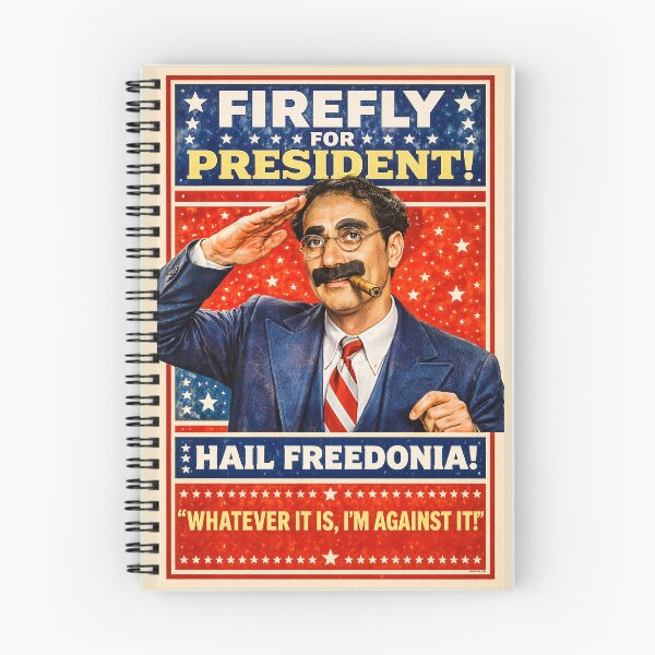 Item preview, Firefly for President – Hail Freedonia! Retro Campaign Poster designed and sold by DiamondSkyShirt.