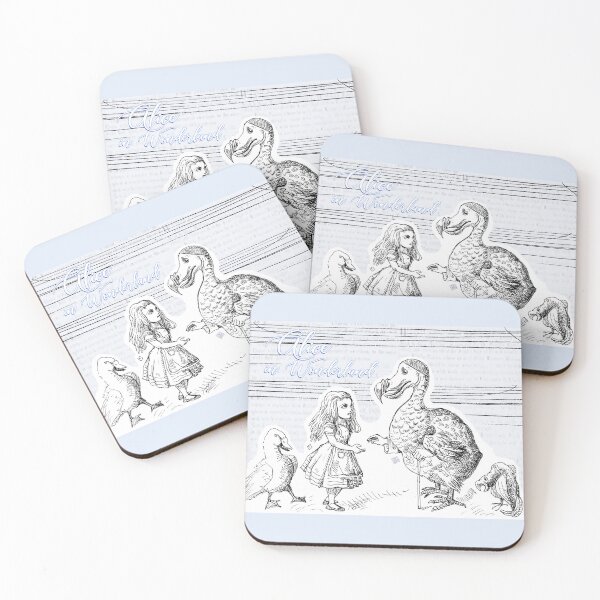 Item preview, Alice in Wonderland - Alice Conversing With Dodo Bird (ink drawing by ACCI) designed and sold by VanyssaGraphics.