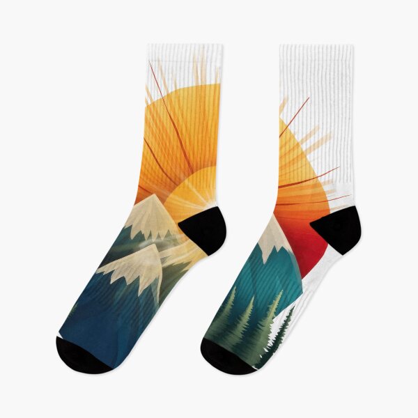 Item preview, Retro Mountain Sunrise | Nature Adventure Landscape Art designed and sold by ChenEngEng.