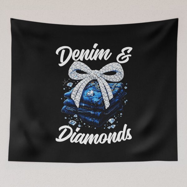 Item preview, Denim And Diamonds Western Cowgirl Style Design designed and sold by zamiokaline.