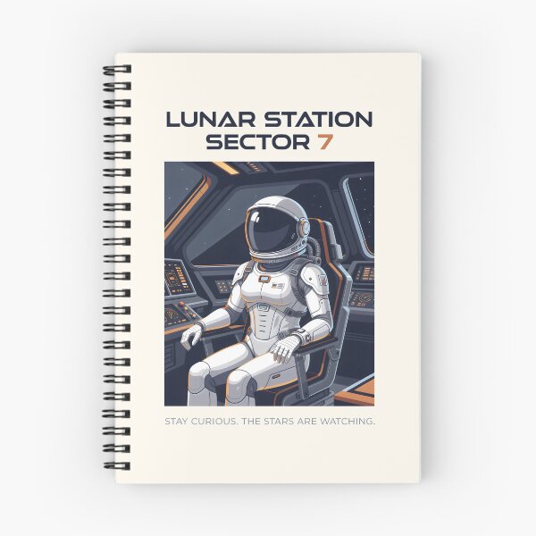 Item preview, Lunar Station Sector 7 Sci-Fi Illustration designed and sold by SplashTastic.
