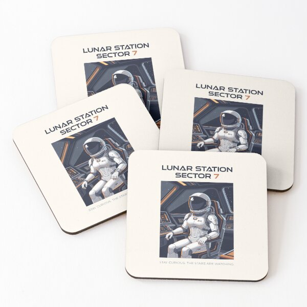 Item preview, Lunar Station Sector 7 Sci-Fi Illustration designed and sold by SplashTastic.