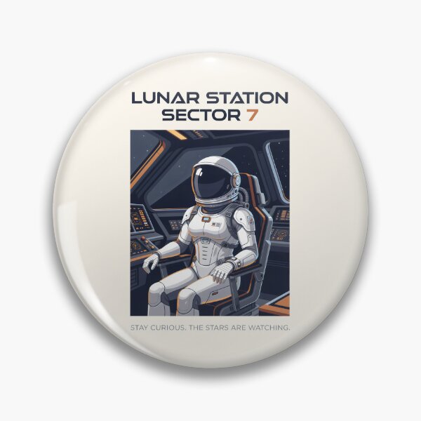 Item preview, Lunar Station Sector 7 Sci-Fi Illustration designed and sold by SplashTastic.
