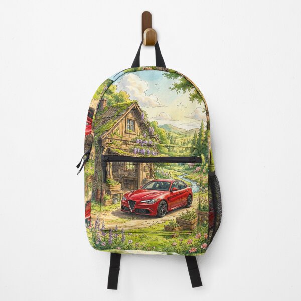 Item preview, Artistic Watercolor Painting Of A Fast Car In Countryside Garden designed and sold by RevUpDesign.
