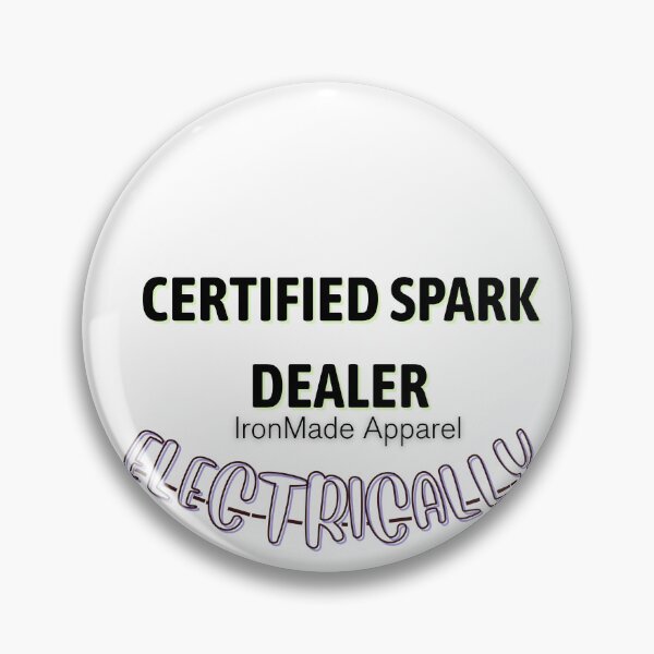 Item preview, Certified Spark Dealer Electrician T-Shirt | Funny Electrician Humor Tee for Linemen, Apprentices & Electrical Workers designed and sold by IronMade Apparel.