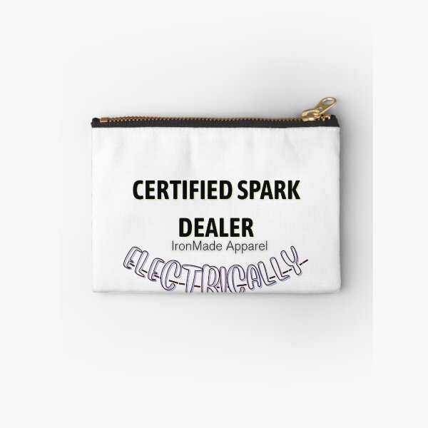 Item preview, Certified Spark Dealer Electrician T-Shirt | Funny Electrician Humor Tee for Linemen, Apprentices & Electrical Workers designed and sold by IronMade Apparel.